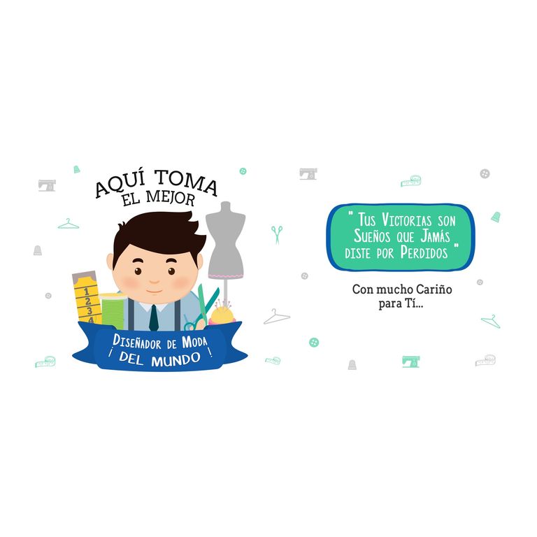 Taza Enlozada Inspiración y Infusiones - Diseñador