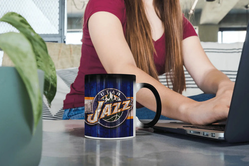 Taza Mágica Utah Jazz - Nba Negro Nba