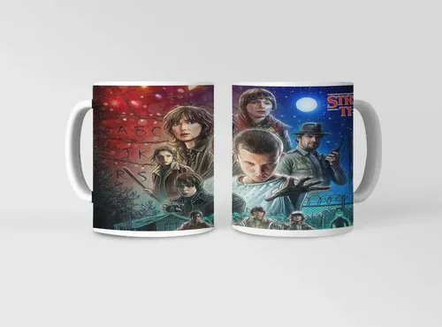 Taza Stranger Things - Los Misterios De Hawkins Blanco