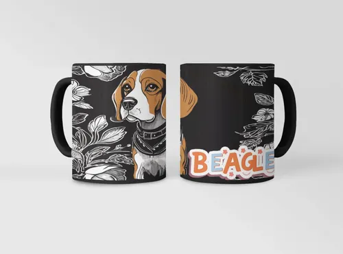 Taza Mágica Mascota Beagle Curiosidad Y Alegría Negro Mascota