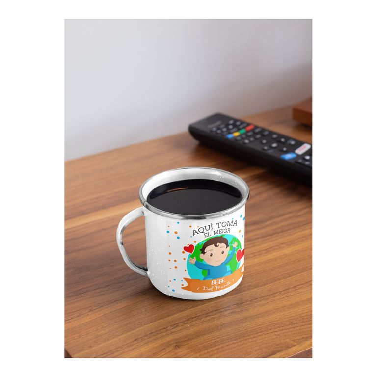 Taza Enlozada Mejor Bebé del Mundo - Sonrisas y Cariño