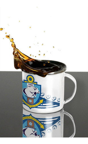 Taza Lechero Enlozado Club Deportes Antofagasta Fútbol Chile Blanco Regalo