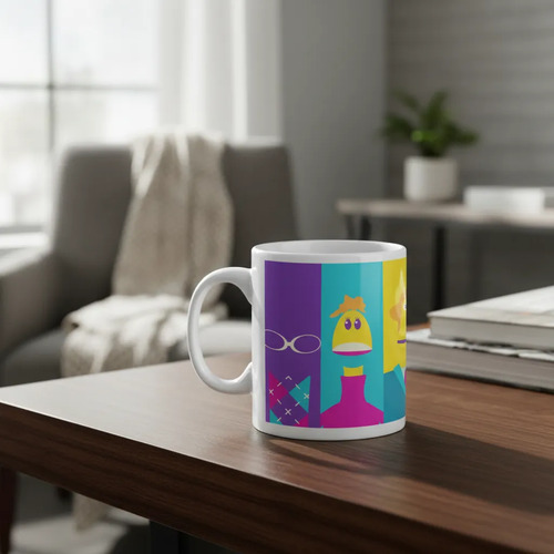 Taza Personajes De 31 Minutos Colores Vivos Blanco