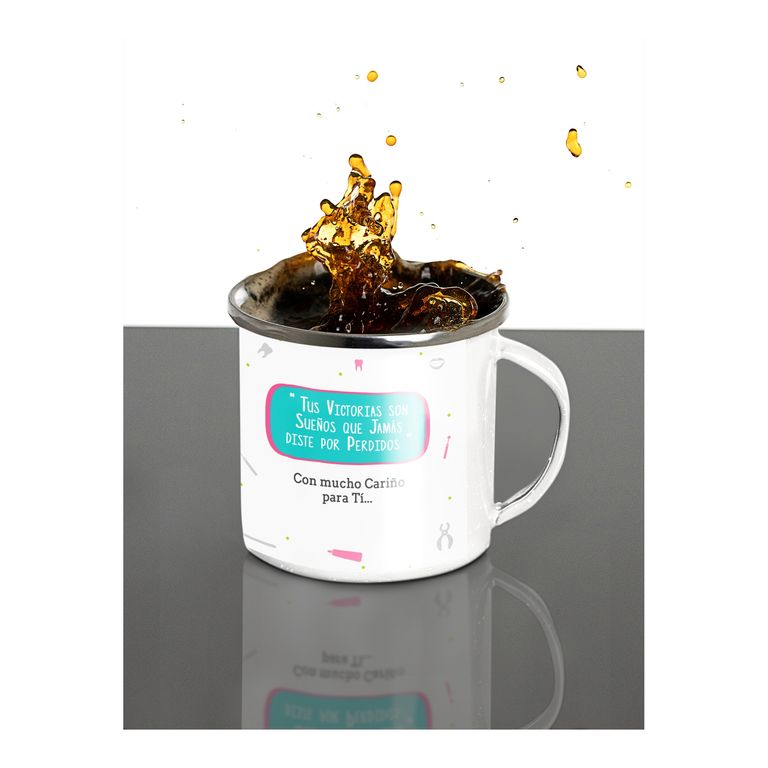 Taza Enlozada Entre Muelas y Mocas - Odontóloga