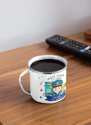 Taza Enlozada Justicia, Orden Y Café