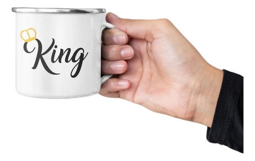 Taza Enlozada King - Reinado Y Majestad Blanco King Reinado Y Majestad
