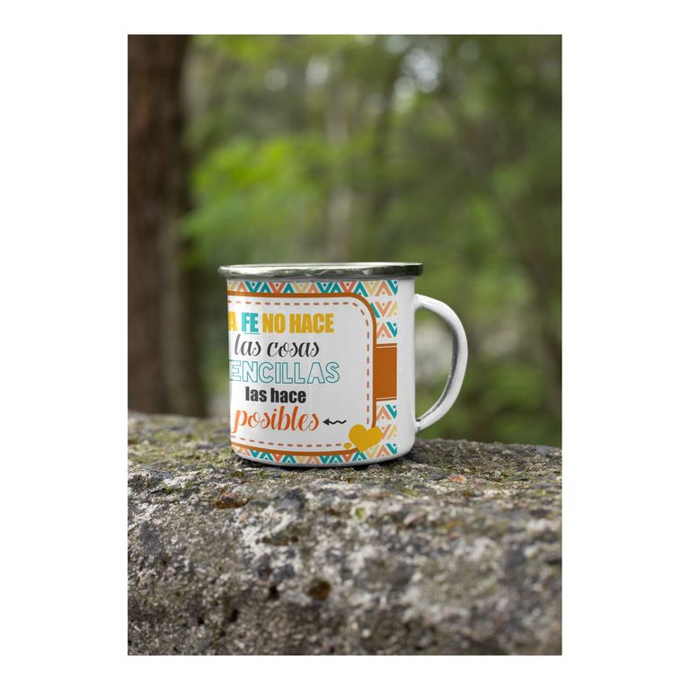 Taza Enlozada La Fe Hace las cosas posibles