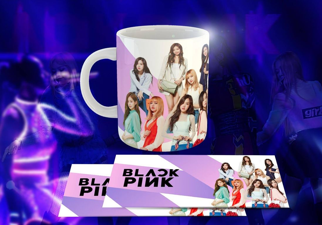 Taza Ceramica 11oz K-Pop Insp Blackpink Collage Lila