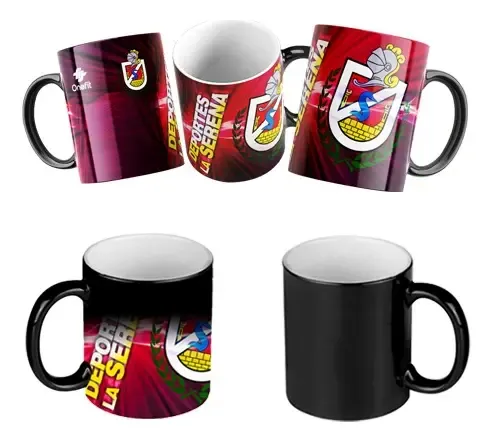 Taza Mágica Club De Deportes La Serena - Futbol Chileno Negro Fútbol