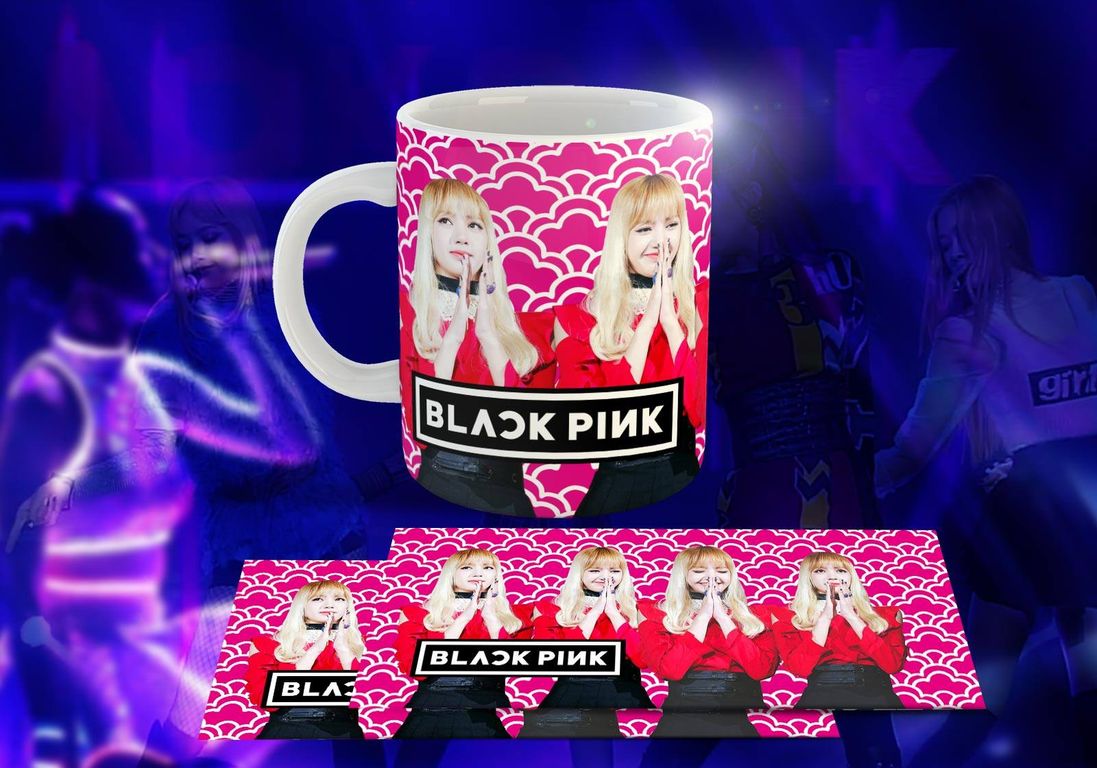 Taza Ceramica 11oz K-Pop Insp Blackpink Patron Rosa
