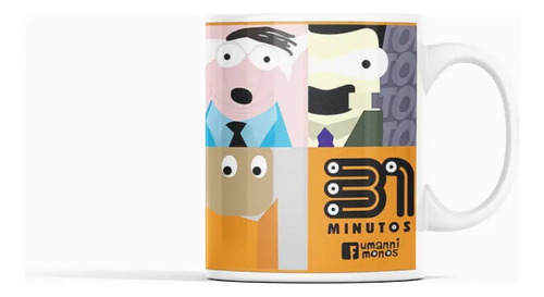 Taza 31 Minutos Ilustraciones Divertidas Y Geniales Blanco