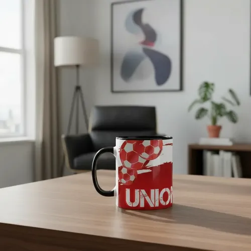 Taza Equipo De Fútbol Argentino Unión De Santa Fe Tatengue Negro Fútbol