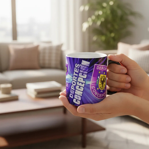 Taza Mágica Club De Deportes Concepción - Futbol Chileno Negro Fútbol