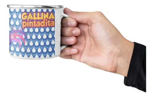 Taza Enlozada La Gallina Pintadita - Cantos Y Colores Blanco La Gallina