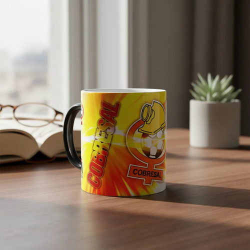 Taza Mágica Club De Deportes Cobresal - Futbol Chileno Negro Fútbol