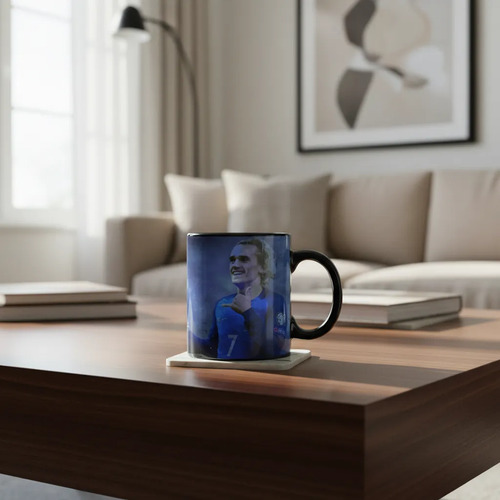Taza Magica Antonie Griezmann Estrellas Del Futbol Negro Antonie Griezmann