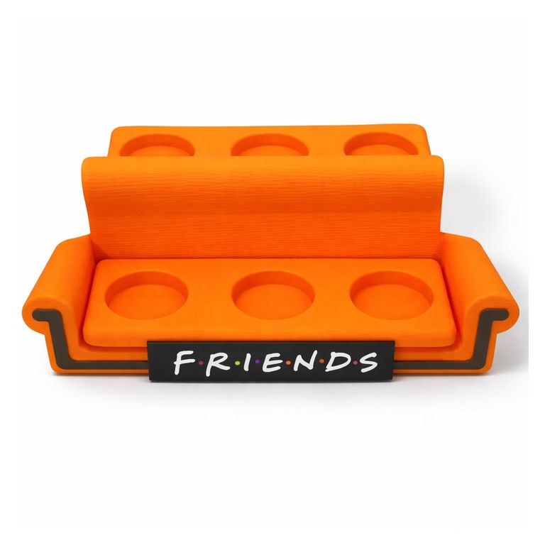 Sofa Sillón Friends Muñecos Colección Naranja