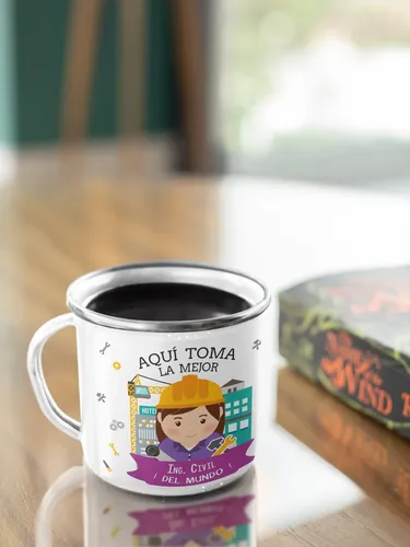 Taza Enlozada Estructuras Y Espresso - Ingeniero Civil
