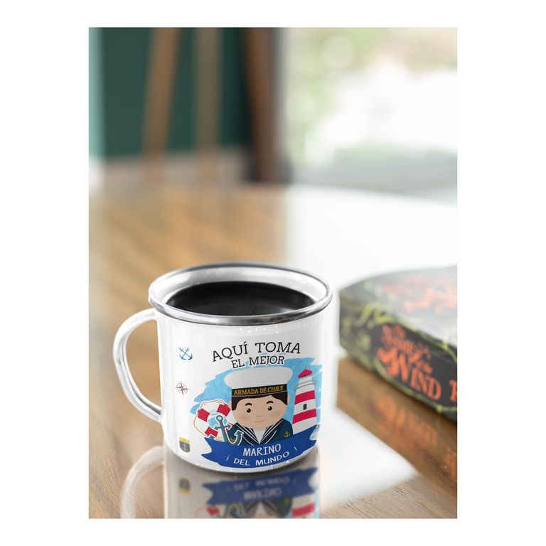 Taza Enlozada Orgullo Marino - Valor y Vigor en Alta Mar H