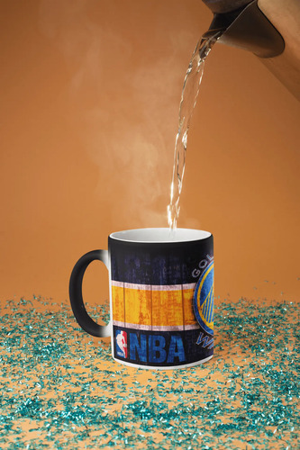 Taza Mágica Golden State Warriors - Nba Negro Nba