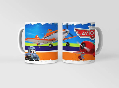 Taza Aviones Aventuras En El Cielo Reveladas Blanco