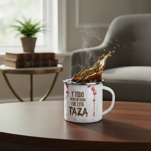 Taza Enlozada Zombie - Apocalipsis Ahora Blanco