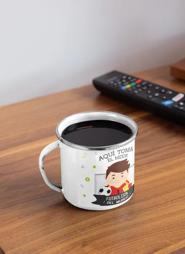 Taza Enlozada Entre Goles Y Café - Vida De Futbolista