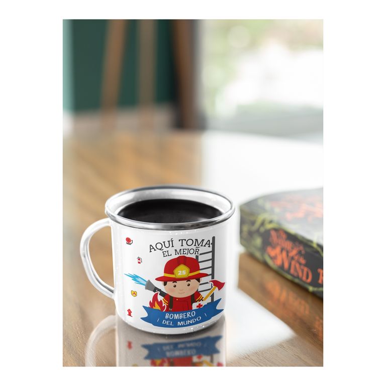 Taza Enlozada Bomberos - Héroes del Fuego H
