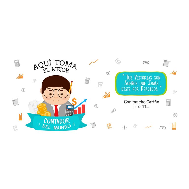 Taza Enlozada Balancea Tu Día con Café - Contador