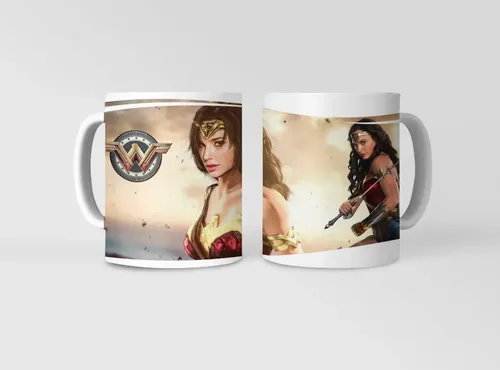 Taza Wonder Woman - Emblema De Valor Blanco