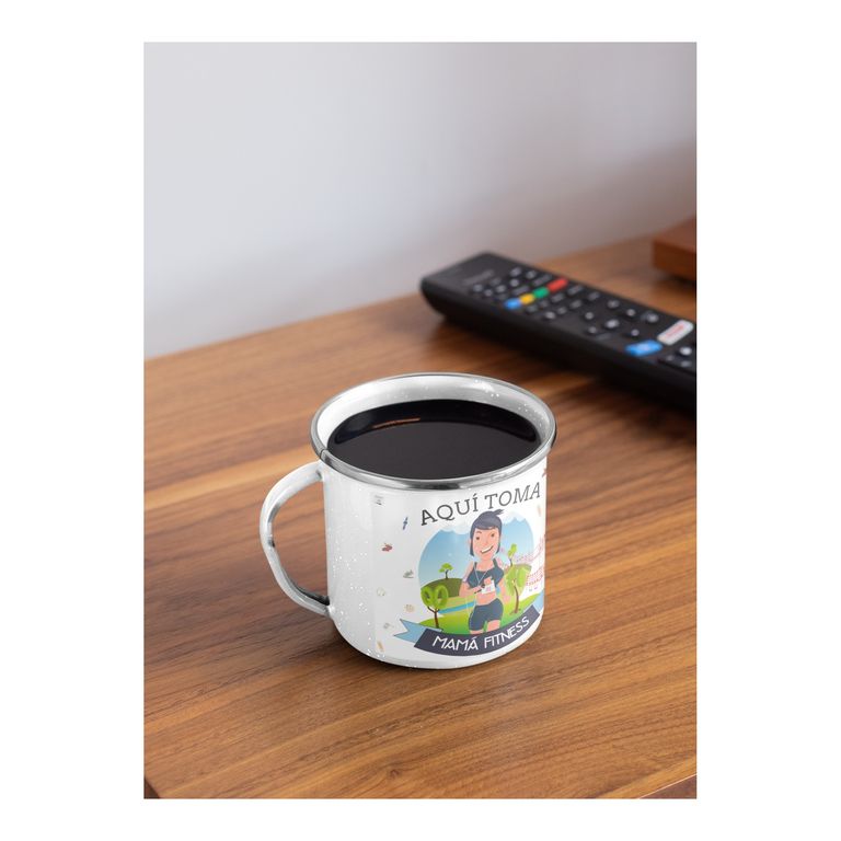 Taza Enlozada Mamá Fitness - Pasión por el Bienestar