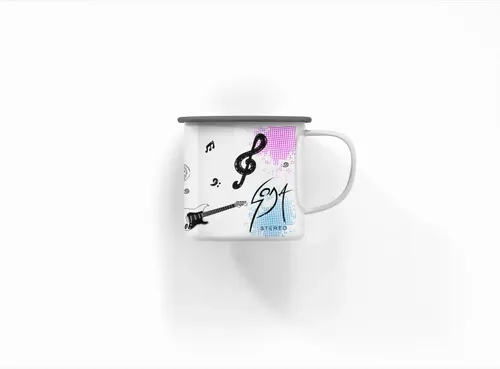 Taza Enlosado Soda Stereo Gracias Totales Blanco Gracias Totales