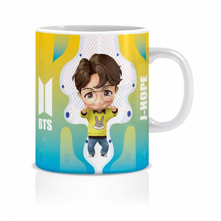 Taza BTS J-Hope Chibi Cerámica Coleccionable