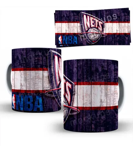 Taza Magica Brooklyn Nets -nba Negro Fútbol