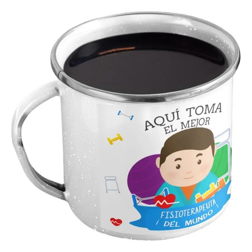Taza Enlozada Fisioterapeuta - Movimiento Y Motivación