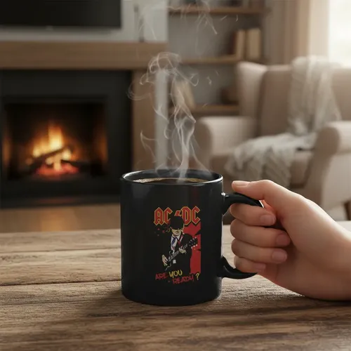 Taza Magica Ac Dc Are You Rady Bandas De Rock Negro Ac Dc Are You Rady