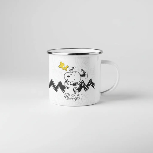 Taza Enlozada Snoopy - Aventuras Del Beagle Volador Blanco
