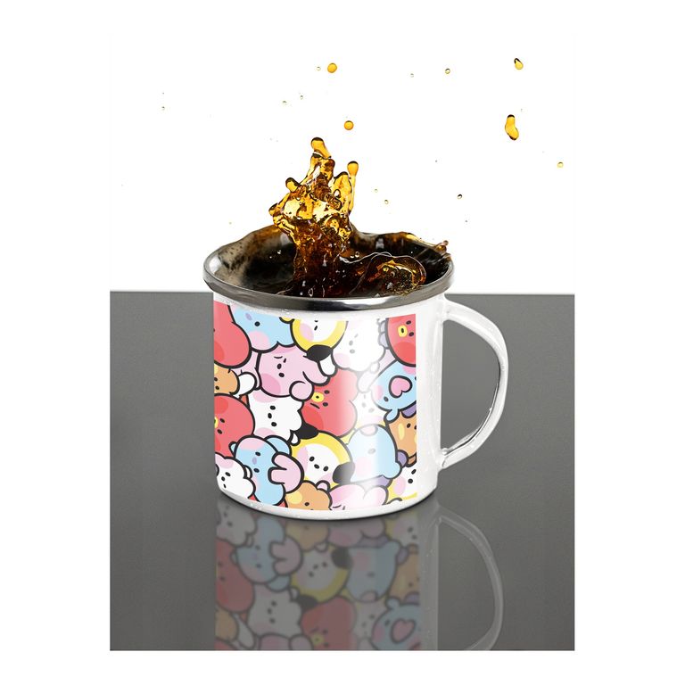 Taza Enlozada BTS - BT21 Ideal para Fans