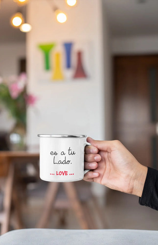 Taza Enlozada Amor En Conserva - Ingredientes Del Corazón Blanco Regalo