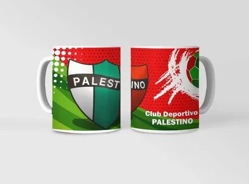 Taza Palestino - Tricolor De Honor Blanco