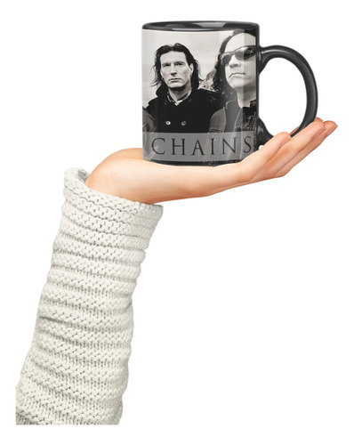 Taza Magica Alice In Cheins Banda De Rock 00 Negro Alice In Cheins Banda De
