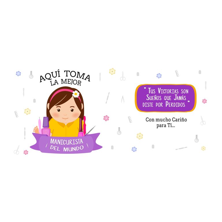 Taza Enlozada Diseños y Café - Días de Manicurista