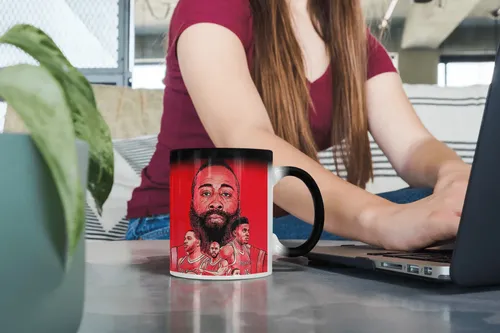 Taza Mágica Houston Rockets - Colección Nba Negro Nba