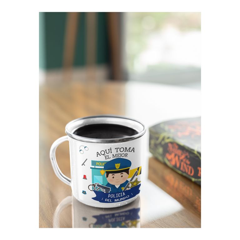 Taza Enlozada Justicia Orden y Café H