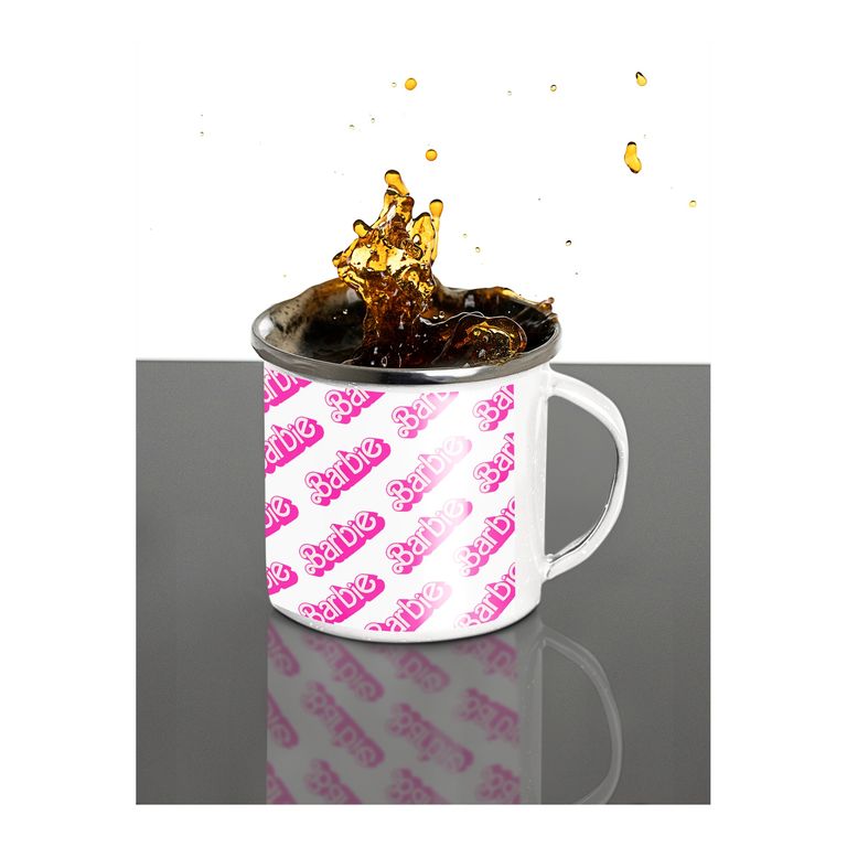 Taza Enlozada Vive un Día Rosa con Barbie