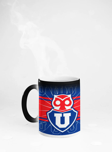 Taza Mágica Universidad De Chile - Futbol Chileno Negro Fútbol