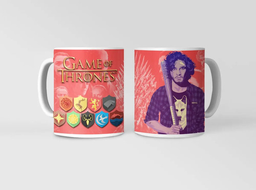 Taza Juego De Tronos - Tronos Con Jon Snow Blanco