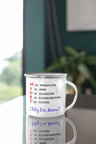 Taza Enlozada Mamá Ahorrativa - Economía Con Amor Blanco Mama Economista