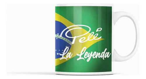 Taza Pelé - Celebrando Al Ícono Del Fútbol Blanco