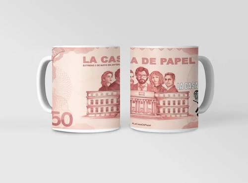 Taza La Resistencia De La Casa De Papel Blanco